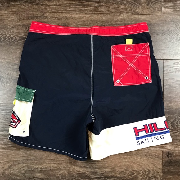 Tommy Hilfiger Authentic Sailing Gear Men’s 1988 Vintage Swim Trunk Shorts Sz L - Picture 6 of 14